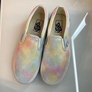 Pastel vans slip ons